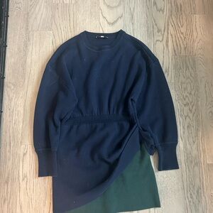 Something Navy Kids Skirt in Navy and Green